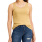 Style & Co Women's Cotton Tank Top Beige Size Small