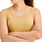 Style & Co Women's Cotton Tank Top Beige Size Small