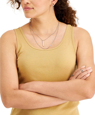 Style & Co Women's Cotton Tank Top Beige Size Small