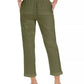 Style & Co Women's Pull On Cuffed Utility Pants  Green Size 16