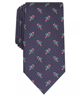 Club Room Men's Classic Candy Canes Neat Tie Navy Size Regular