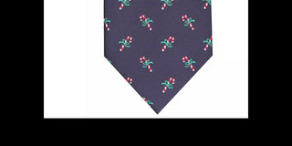 Club Room Men's Classic Candy Canes Neat Tie Navy Size Regular
