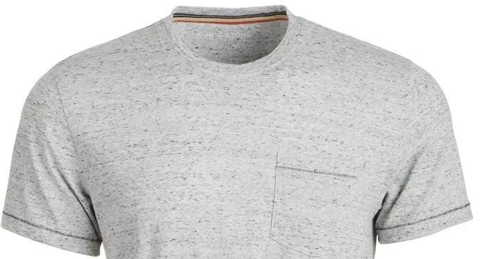 Sun + Stone Men's Blair Contrast Neck Stitch T-Shirt White Size XX-Large