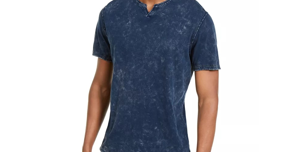 INC International Concepts Men's Row Tie Dye T-Shirt Blue Size Large