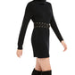 Bar III Women's Belted Sweater Dress Black Size Medium
