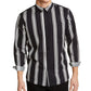 Sun + Stone Men's Vertical Striped Shirt Black Size Medium