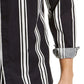 Sun + Stone Men's Vertical Striped Shirt Black Size Medium