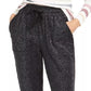 INC International Concepts Women's Sparkle Jogger Pants Black Size Small