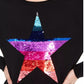 INC International Concepts Women's Sequin Star Sweater Black Size Medium