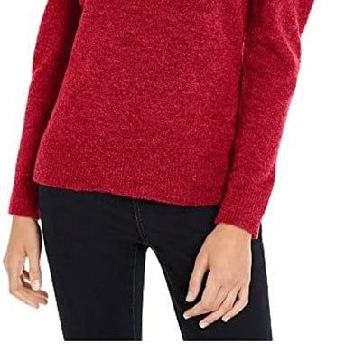 INC International Concepts Women's Puff-Sleeve Sweater Real Red Size X-Small