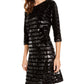 INC International Concepts Women's Sequin Sheath Dress Black Size Small
