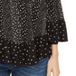 Style & Co Women's Printed Off-The-Shoulder Top Black Size Medium