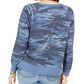 Style & Co Women's Camo Sweatshirt Blue Size Small