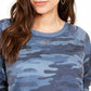 Style & Co Women's Camo Sweatshirt Blue Size X-Large