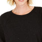 Style & Co Women's Speckled Sweatshirt Black Size Small