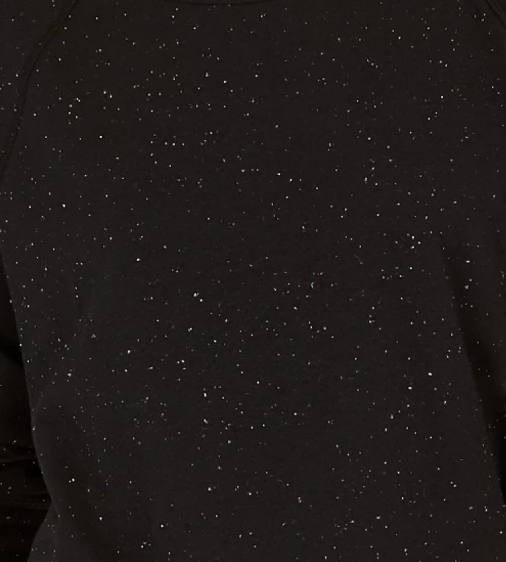 Style & Co Women's Speckled Sweatshirt Black Size Small