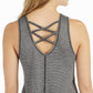 Ideology Women's Strappy Back Tank Top Black Size Medium