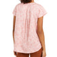 Style & Co Women's Floral Print Button Down Top Pink Size X-Large