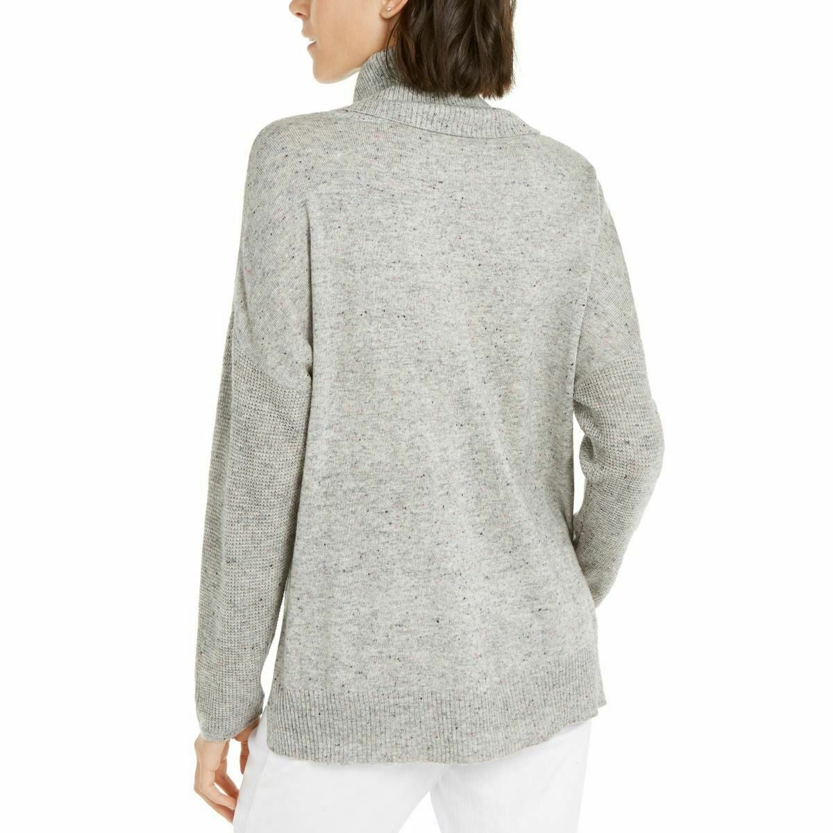 INC International Concepts Women's Melange Cowlneck Sweater Grey Size X-Small