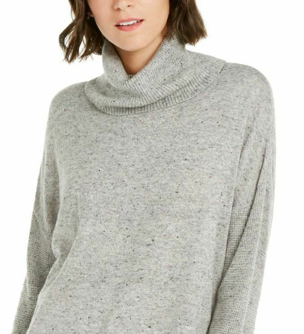 INC International Concepts Women's Melange Cowlneck Sweater Grey Size X-Small