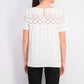 Style & Co Women's Cotton Eyelet Yoke Top White Size Large