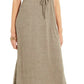 Style & Co Women's Textured Tie Waist Maxi Dress Green Size XX-Large