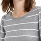 Maison Jules Women's Striped Puff-Sleeve Sweater Gray Size XX Large