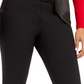 INC International Concepts Women's Bow-Detailed Tapered Ankle Pants Black Size 16