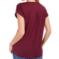 Style & Co Women's Graphic T-Shirt Purple Size Extra Small