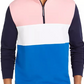 Club Room Men's Regular Fit Colorblocked 1/4 Zip Sweatshirt Pink Size Large
