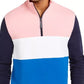 Club Room Men's Regular Fit Colorblocked 1/4 Zip Sweatshirt Pink Size Large