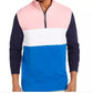 Club Room Men's Regular Fit Colorblocked 1/4 Zip Sweatshirt Pink Size Medium