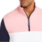 Club Room Men's Regular Fit Colorblocked 1/4 Zip Sweatshirt Pink Size Medium
