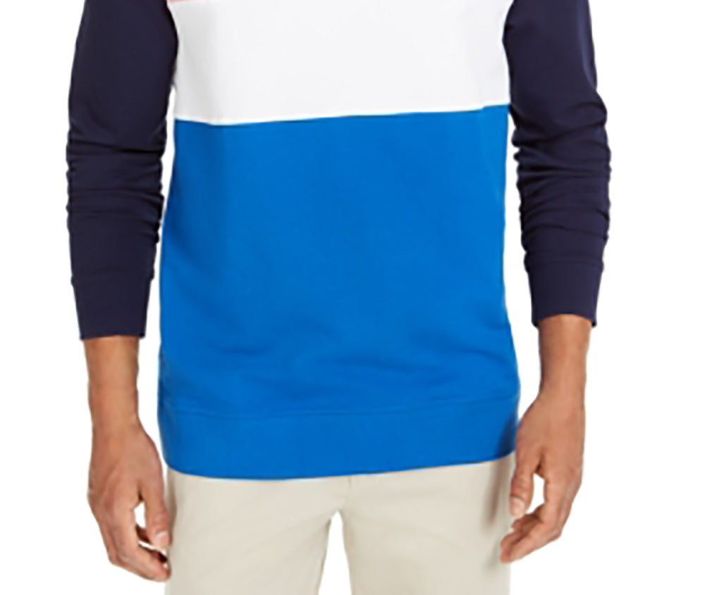 Club Room Men's Regular-Fit Colorblocked 1/4-Zip Sweatshirt Med Pink Size Small