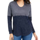 Style & Co Women's Colorblocked Hoodie Navy Size Large