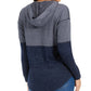 Style & Co Women's Colorblocked Hoodie Navy Size Large