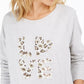Style & Co Women's Cotton Graphic Sweatshirt Gray Size X-Large