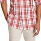 Club Room Men's Plaid Shirt Red Size Small