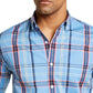 Club Room Men's Plaid Shirt Navy Size Small