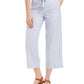 Style & Co Women's Wide-Leg Linen Cropped Pants Blue Size Extra Large
