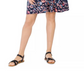 Style & Co Women's Printed Cold Shoulder Swing Dress Navy Size Medium