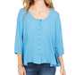 Style & Co Women's Swing Blouse Blue Size X-Small