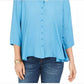 Style & Co Women's Swing Blouse Blue Size X-Small