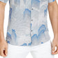 Alfani Men's Fallen Geo Print Shirt Navy Size Large