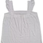 Style & Co Women's Embroidered Flutter Strap Tank Top White Size X-Small