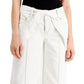 INC International Concepts Women's Tie Waist Culotte Pants White Size 8