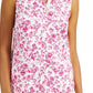 Charter Club Women's Toile-Print Sleeveless Shirt  Pink Size 16