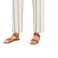 Charter Club Women's Striped Linen Pants Brown Size Large
