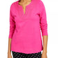 Charter Club Women's Cotton Embroidered Top Pink Size Medium