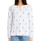 Charter Club Women's Cotton Embroidered Anchor Top White Size Small